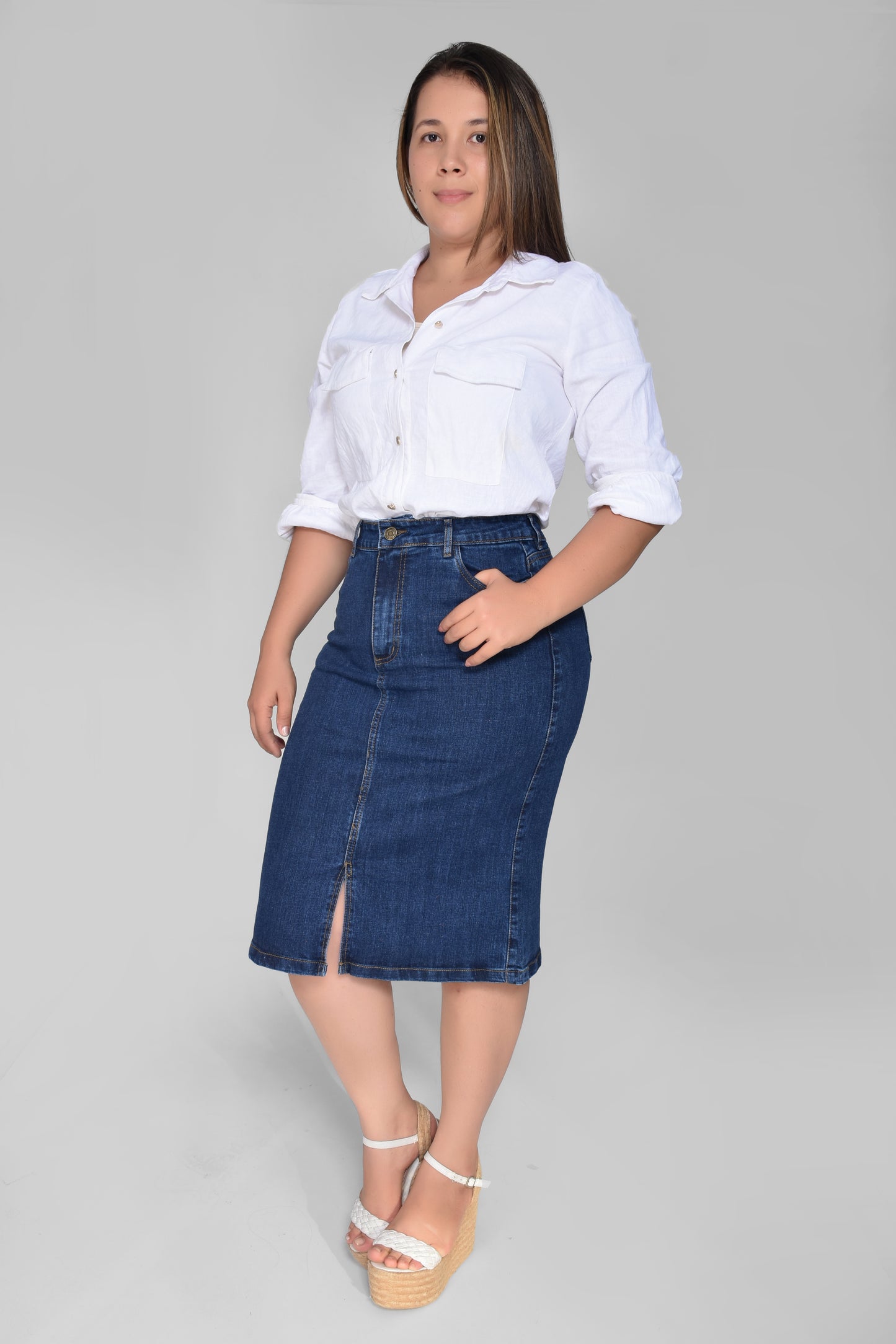 FALDA DAMA DENIM MAXI REF586