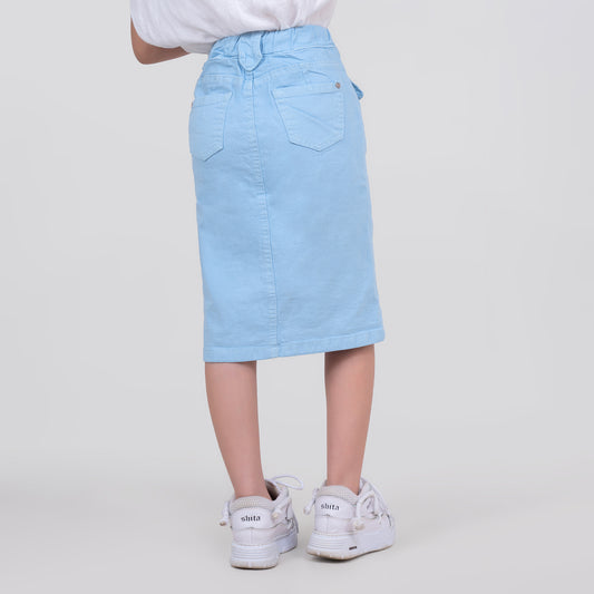 FALDA AZUL PARA NIÑAS DENIM COLOR REF 507