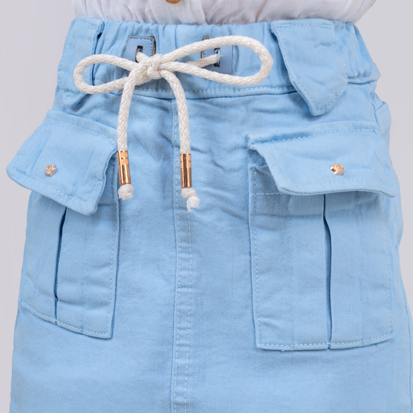 FALDA AZUL PARA NIÑAS DENIM COLOR REF 507
