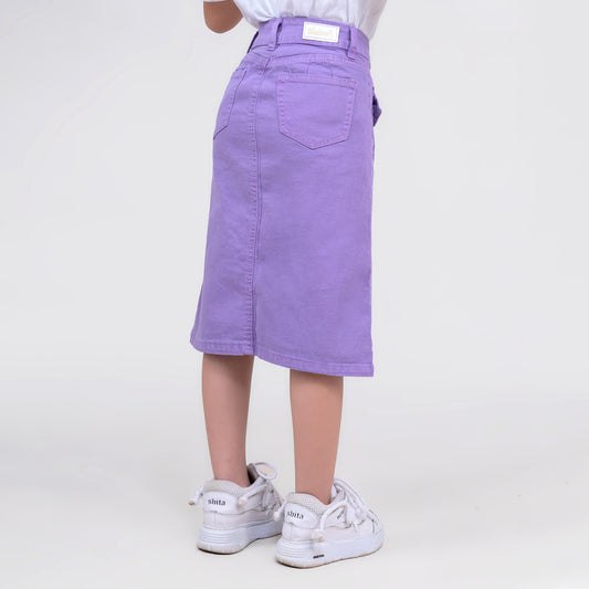 FALDA LILA PARA NIÑAS DENIM COLOR REF 510