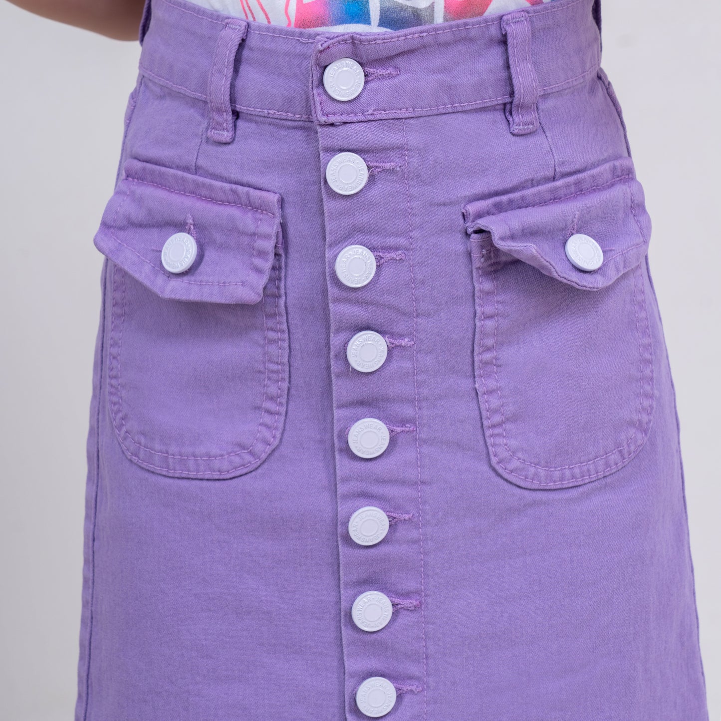 FALDA LILA PARA NIÑAS DENIM COLOR REF 510