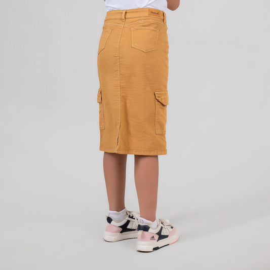 FALDA MOSTAZA PARA NIÑAS DENIM COLOR REF 505