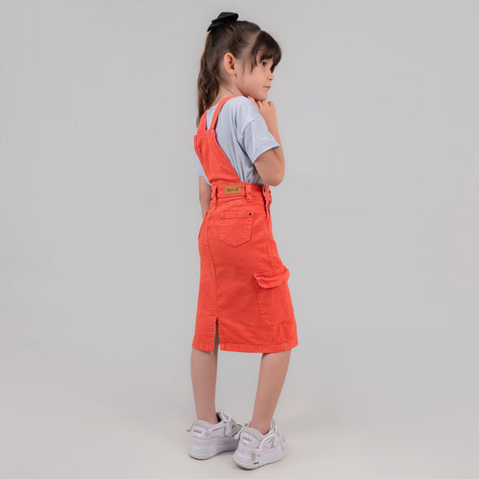 OVEROL EN DENIM COLOR PARA NIÑA REF 509