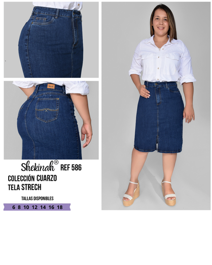 FALDA DAMA DENIM MAXI REF586