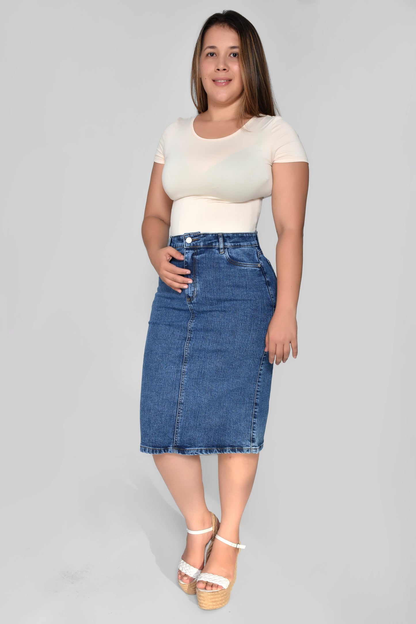 FALDA DAMA DENIM MAXI REF585 CUARZO