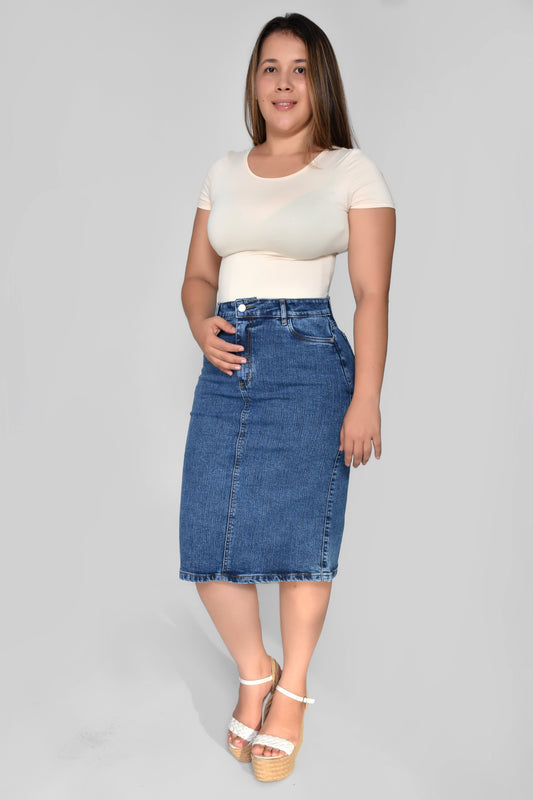 FALDA DAMA DENIM MAXI REF585 CUARZO
