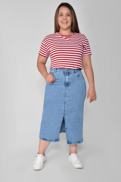 FALDA DAMA DENIM MAXI REF584