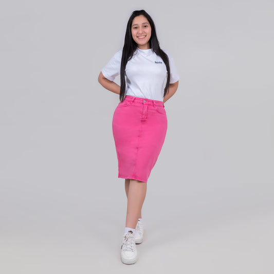 FALDA DAMA COLOR MIDI REF 364