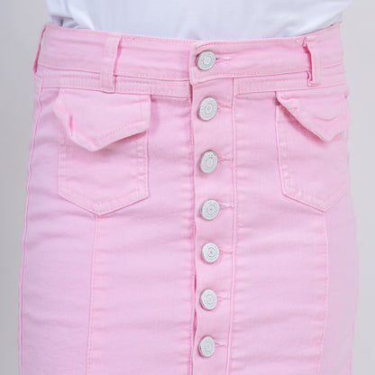 FALDA ROSADA PARA NIÑAS DENIM COLOR REF 511