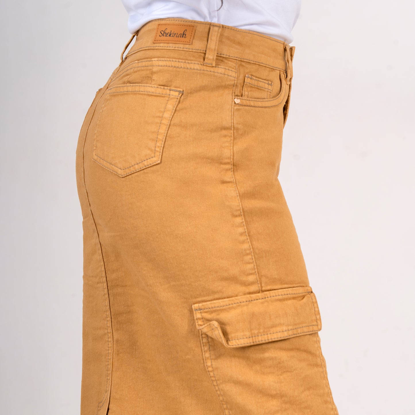 FALDA MOSTAZA PARA NIÑAS DENIM COLOR REF 505
