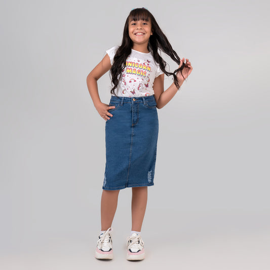 FALDA DENIM PARA NIÑA REF 501