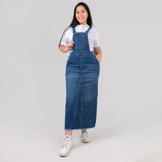OVEROL FALDA JEANS AZUL REF 323
