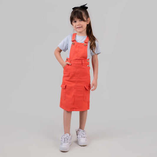 OVEROL EN DENIM COLOR PARA NIÑA REF 509