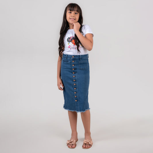 FALDA DENIM PARA NIÑA REF 500
