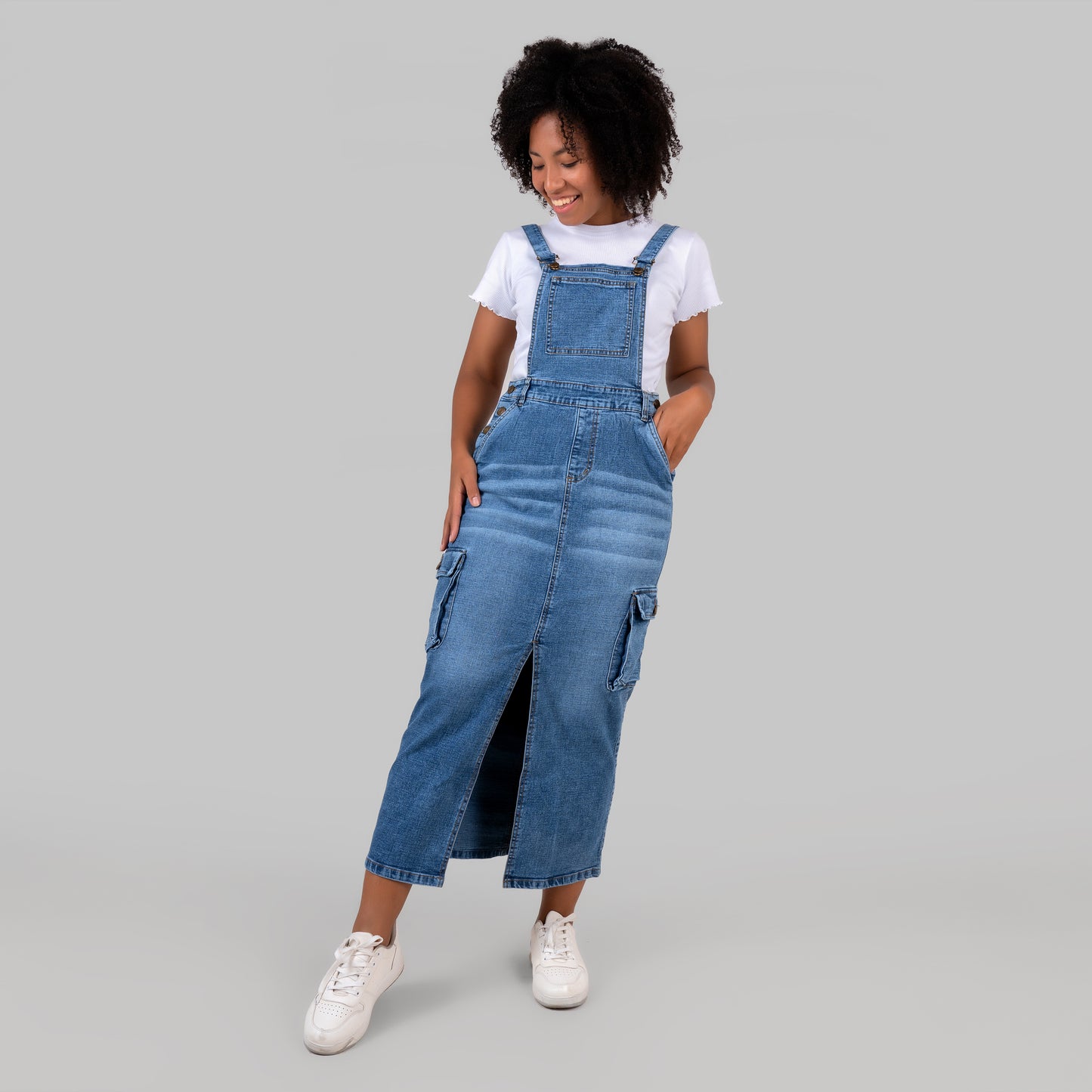 OVEROL FALDA EN DENIM PARA DAMA REF 344