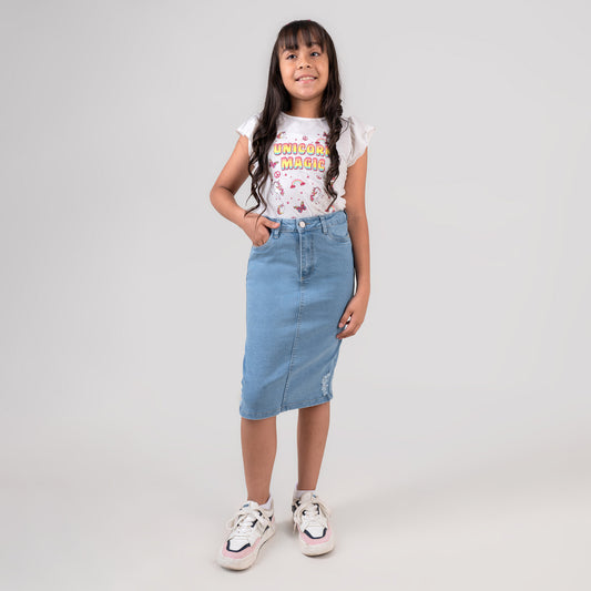 FALDA DENIM PARA NIÑAS REF 502