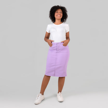 FALDA DAMA COLOR MIDI REF 389