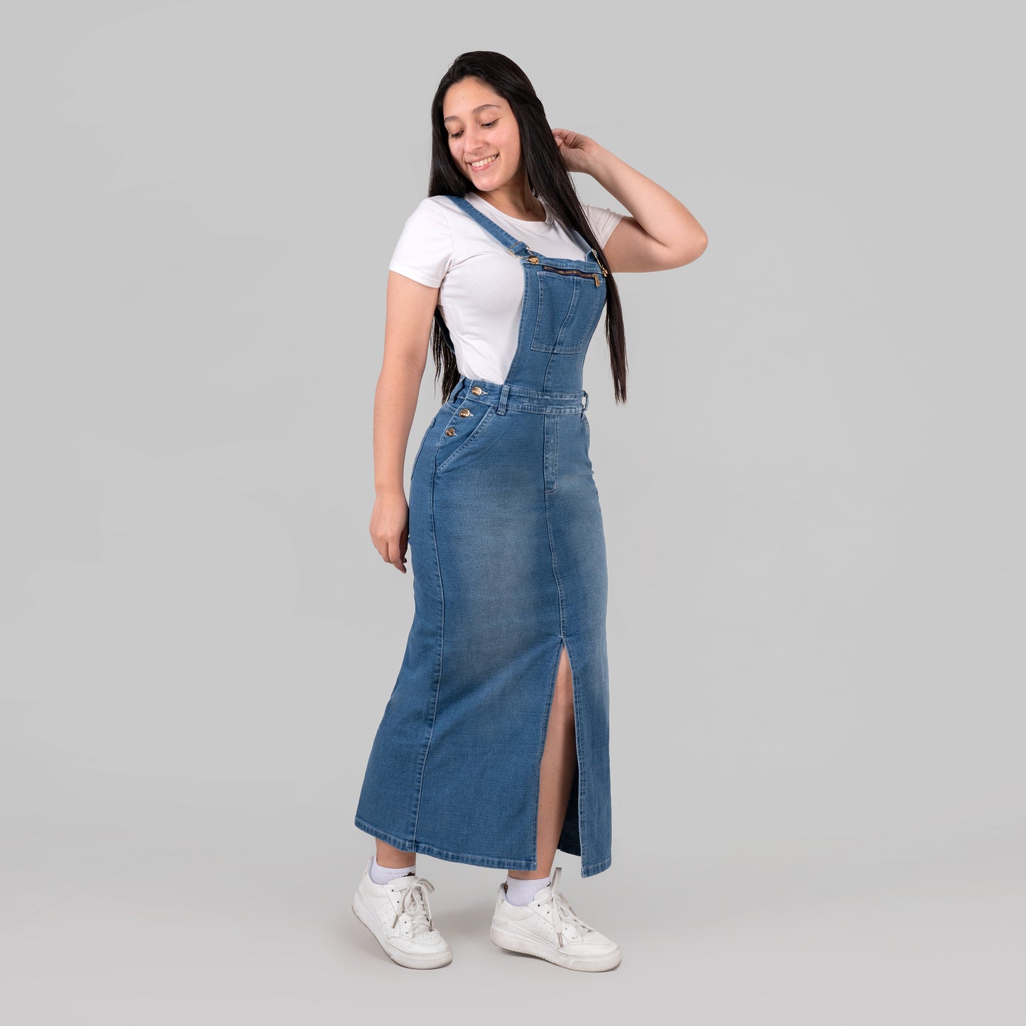 OVEROL FALDA EN DENIM PARA DAMA REF 342