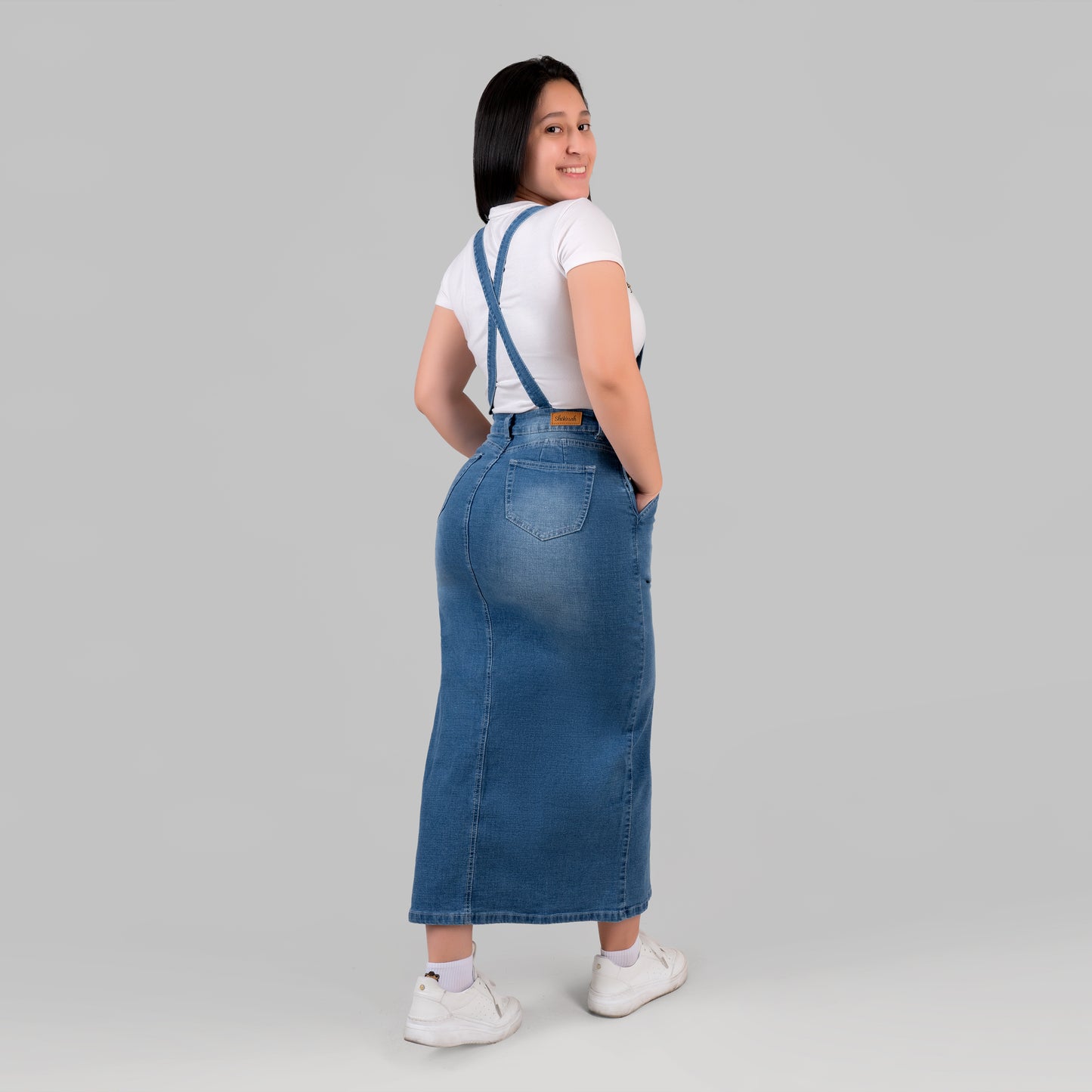 OVEROL FALDA EN DENIM PARA DAMA REF 342
