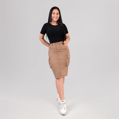 FALDA PARA DAMA DENIM COLOR REF 380