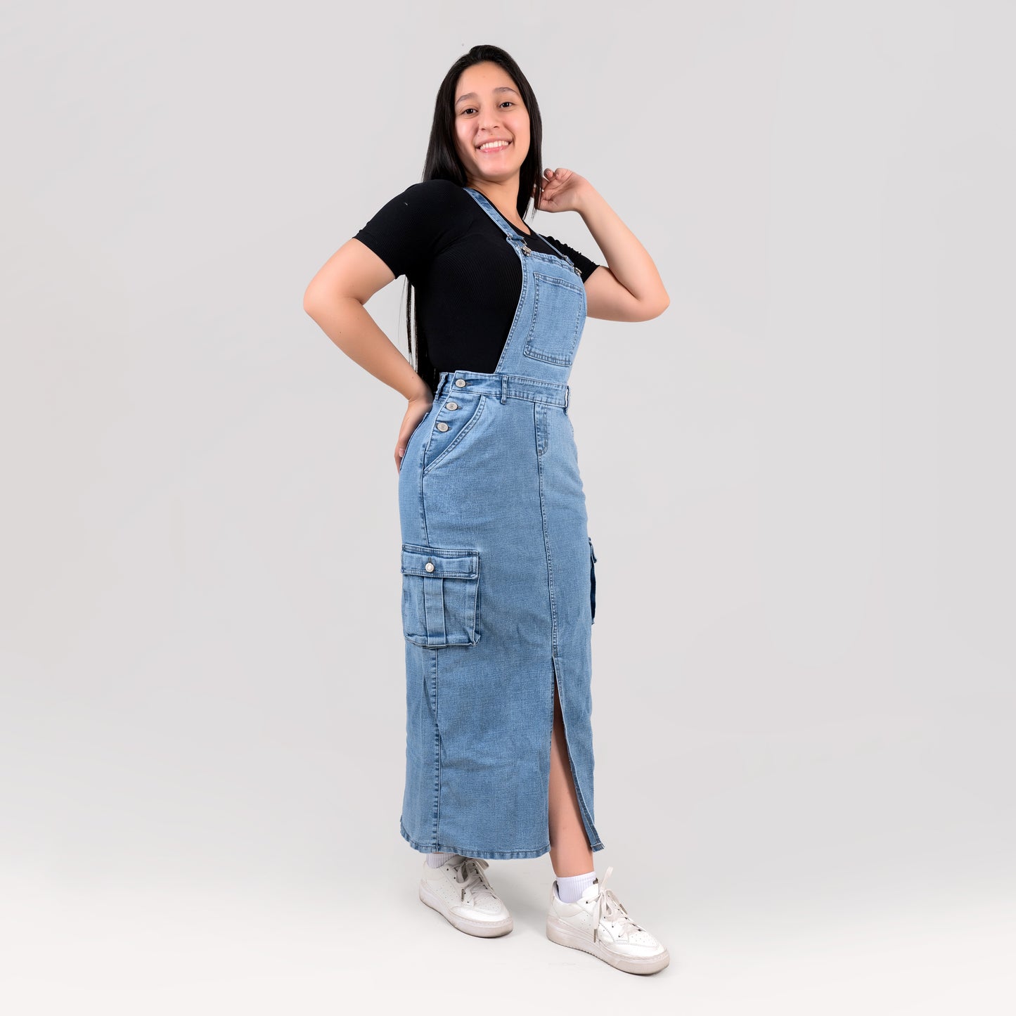 OVEROL FALDA JEANS AZUL REF 346