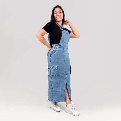 OVEROL FALDA JEANS AZUL REF 346